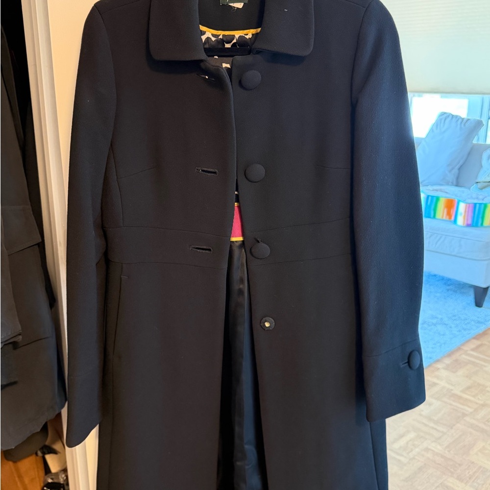 J. Crew Sz 2 Black Single-Breasted Pea Coat